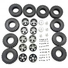 WPL 6X6 Double Remote Control Car Wheel Tire For WPL B16 B36 JJRC Q60 Q63 Q64 Vehicle Models Black