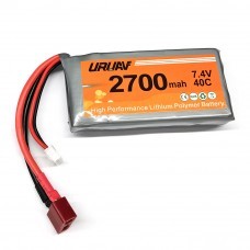 URUAV 7.4V 2700MAH 40C Lipo Battery T Plug For Wltoys 12427 12423 Feiyue FY 03 Remote Control Car Parts