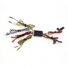 LJF Linkage 8 Lights Flat Running Light Group Turn Signal Brake Light for Remote Control Car Model Parts