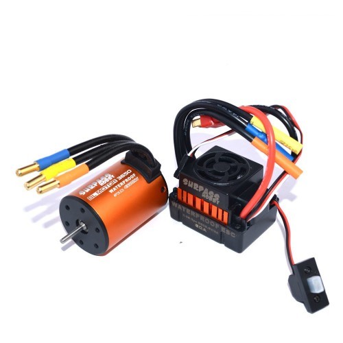 Surpass Hobby Waterproof 3650 4300KV Brushless Remote Control Car Motor With 60A ESC Set For 1/