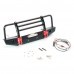 Aluminum Alloy Front Bumper Protector With LED Light For TRX4 1/10 Remote Control Car