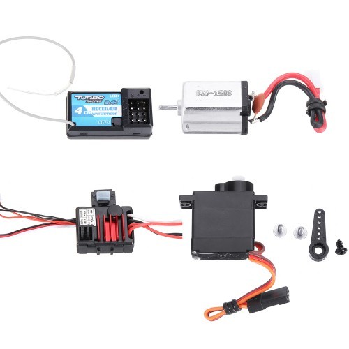 Mini Remote Control Car Receiver+Motor+ESC+Servo for URUAV 1/24 4WD 2 ...