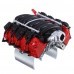 RBR/C Coloring V8 Hood Radiator Motor Fan Universal Trx4 Simulation Engine Corvette LS3 Remote Control Car Parts