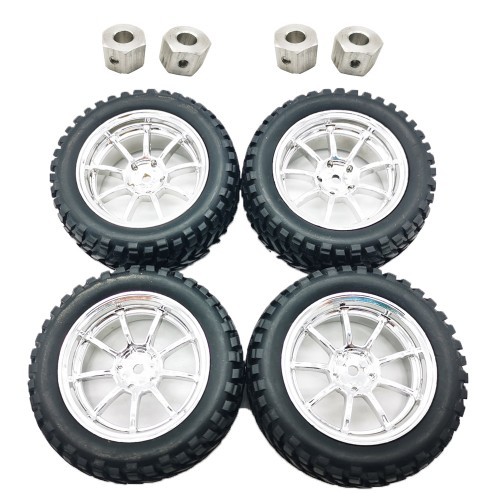 4PCS RBR/C 12MM Connector Upgraded Remote Control Car Wheel Tire