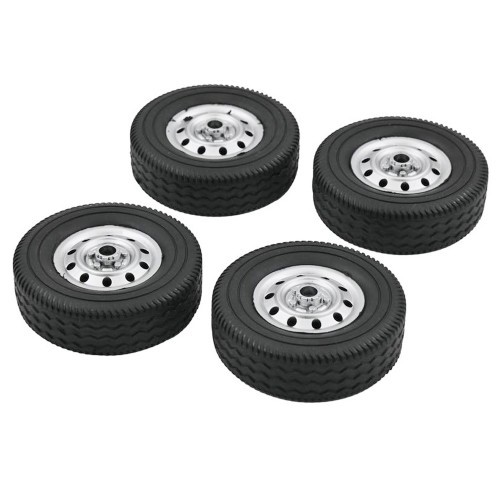 thumbnail image 2 of Jeanoko Plastic Tires For WPL D12 RC Truck - Silver Upgrade Parts For Rock Crawler Models 2 of 11
