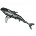 RC Boat 2.4G 4CH Remote Control Electronic Shark LED Light Simulation Animal Fish Baby Kids Water Model Toys